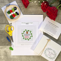 In this house we listen to Taylor's Version. Taylor Swift Cross Stitch Kit. Funny Cross Stitch Pattern. Cross Stitch Kit. Country Singer
