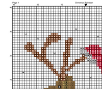 Christmas Reindeer Cross Stitch Pattern. Funny Christmas Cross Stitch.