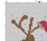 Christmas Reindeer Cross Stitch Pattern. Funny Christmas Cross Stitch.