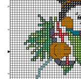 Happy Snowman Cross Stitch Pattern. Funny Christmas Cross Stitch.