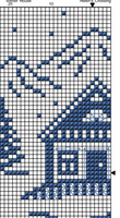 Winter House. Christmas Cross Stitch Pattern