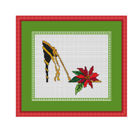 Poinsettias High Heel Cross Stitch Pattern