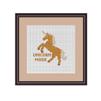 Unicorn Mode Cross Stitch Pattern