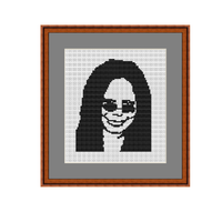 Whoopi Goldberg Cross Stitch Pattern. PDF Pattern.