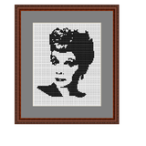 Lucille Ball Cross Stitch Pattern. PDF Pattern.