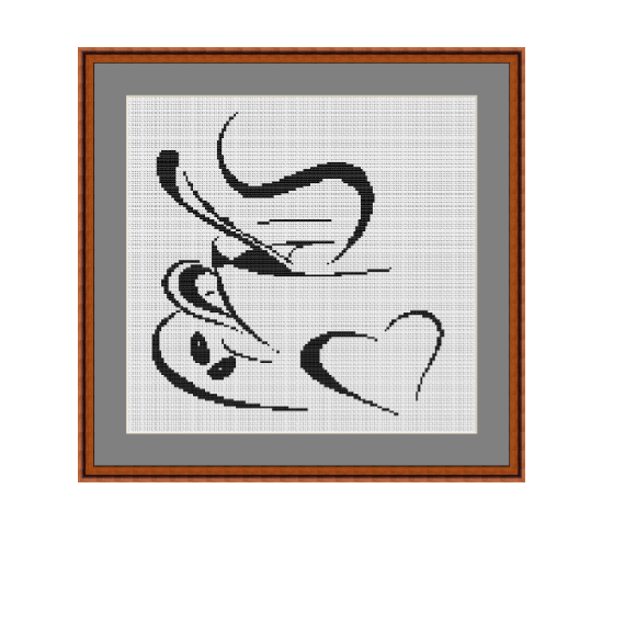The Cup Of Coffee Cross Stitch Pattern
