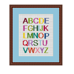 Alphabet Cross Stitch Pattern. Capital Letters.