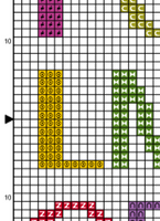 Alphabet Cross Stitch Pattern. Capital Letters PDF Pattern.