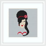 Amy Winehouse Cross Stitch Kit. Feminist Cross Stitch. Modern Cross Stitch.