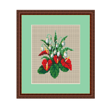Anthurium Cross Stitch Pattern