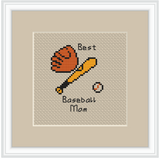 Best Baseball Mom Cross Stitch Kit