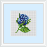 Blue Rose Cross Stitch Kit