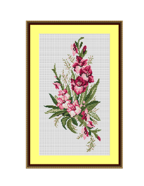 Gladiolus Counted Cross Stitch Pattern