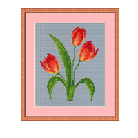 Tulips Cross Stitch Pattern
