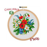 Bouquet of wildflowers cross stitch