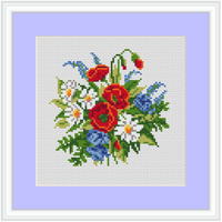 Field flowers cross stitch