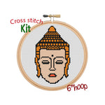 Buddha Cross Stitch Kit. Modern Cross Stitch Pattern.