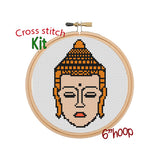 Buddha Cross Stitch Kit. Modern Cross Stitch Pattern.