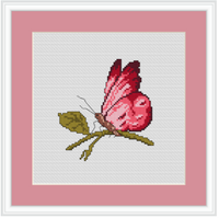 Butterfly Cross Stitch Kit. Nature Cross Stitch. Modern Cross Stitch Pattern.