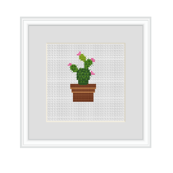 Cactus Cross Stitch Pattern.