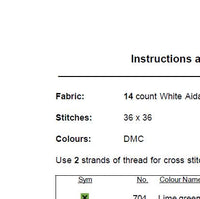 Cancer Zodiac Sign Cross Stitch Pattern.