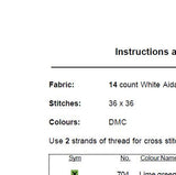 Cancer Zodiac Sign Cross Stitch Pattern.