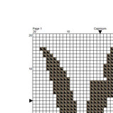 Capricorn Zodiac Sign Cross Stitch Pattern.