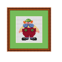 Clown Cross Stitch Pattern. Funny Cross Stitch PDF Pattern.