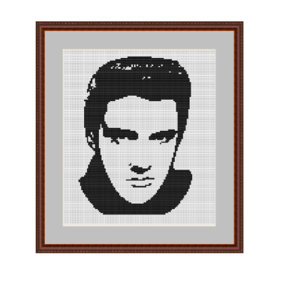 Elvis Presley Cross Stitch Pattern