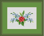 Bouquet of Flowers Cross Stitch Pattern