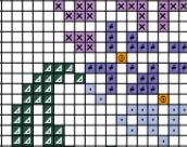 Instant Download Cross Stitch Chart. Floral Design Cross Stitch Pattern.