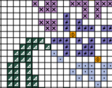 Instant Download Cross Stitch Chart. Floral Design Cross Stitch Pattern.