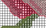 Rose Counted Cross Stitch Pattern. Instant Download Cross Stitch Chart.