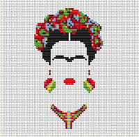 Feminist Cross Stitch Kit.  Frida Kahlo Cross Stitch Kit. DIY Modern Cross Stitch.