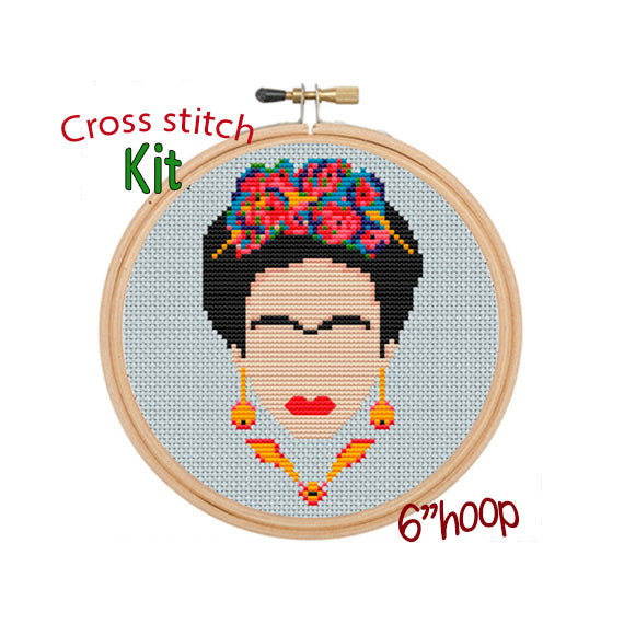 Frida Kahlo Cross Stitch Kit