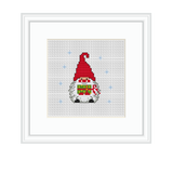 Gnome With Present Cross Stitch Kit