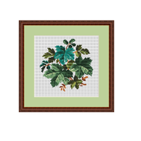 Bouquet of Leaves Cross Stitch Pattern