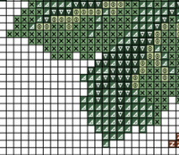 Bouquet of Leaves Cross Stitch Pattern