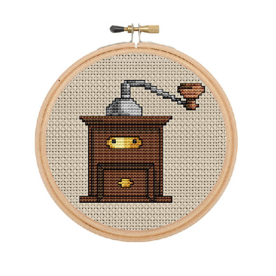 Grinder Counted Cross Stitch Pattern.