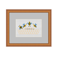 Bees And Honey Cross Stitch Pattern.