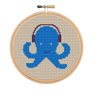 Happy Octopus Cross Stitch Pattern. Cross Stitch PDF Pattern.