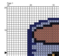 Happy Cappuccino Coffee Cup Cross Stitch Pattern.
