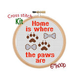 Home Is Where The Paws Are Cross Stitch Kit
