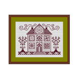 House Charm Cross Stitch Pattern. Home Decor Cross Stitch Pattern.