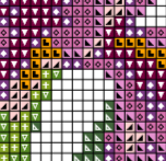 Iris Cross Stitch Pattern.