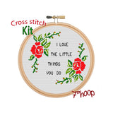 I Love The Little Things You Do Cross Stitch Kit