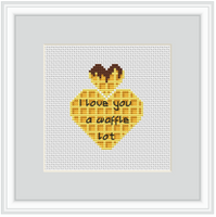 I Love You A Waffle Lot Cross Stitch Kit