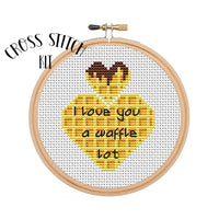 I Love You A Waffle Lot Cross Stitch Kit