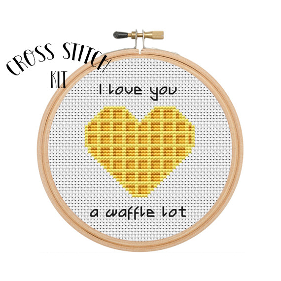 I love you a waffle lot Cross Stitch Kit