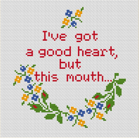 I've Got A Good Heart But This Mouse Cross Stitch Kit.
